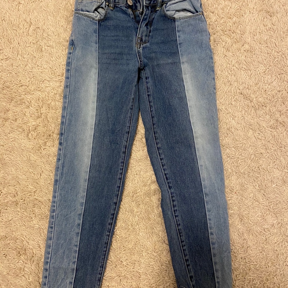 pacsun 2 tone mom jeans